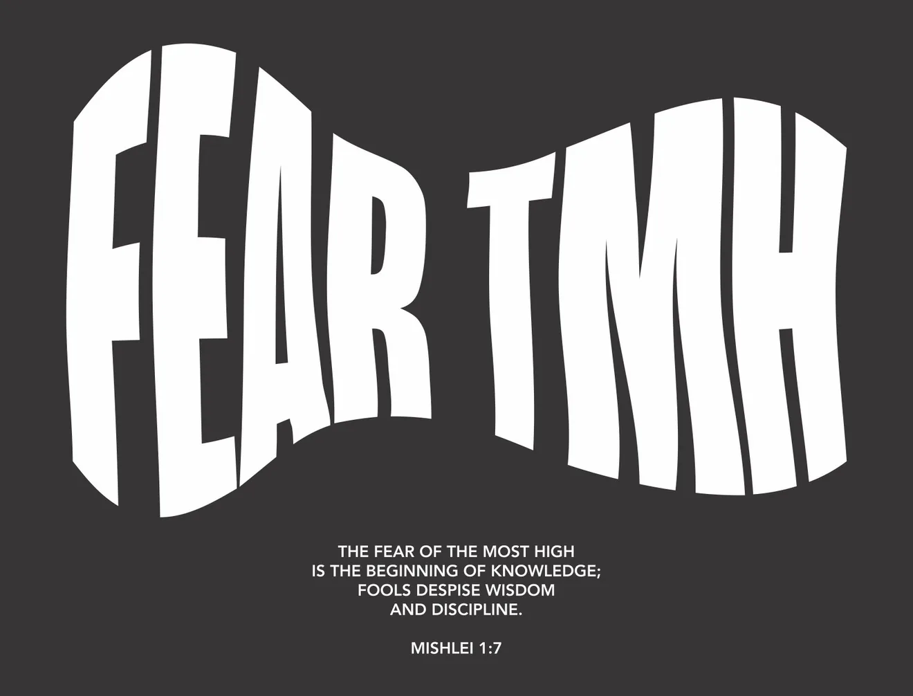 Original Fear TMH artwork in white on dark background